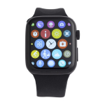 Bluetooth multifunctioneel smartwatch met logo Square kleur zwart zesde weergave