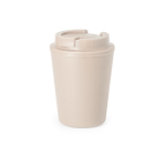Dubbelwandige, gerecyclede plastic afhaalbeker van 300 ml kleur naturel  negende weergave