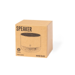 Speaker van gerecycled aluminium met kurken voet 3W vermogen