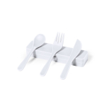 Set van 3 herbruikbaar bestek in kleurrijke doos Takeaway kleur wit  negende weergave