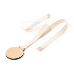 Houten medaille en katoenen koord met veiligheidssluiting tweede weergave