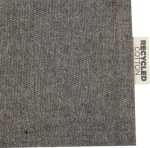 Middelgrote tas van gerecycled GRS-katoen met trekkoordsluiting 150 g/m2 kleur zwart weergave detail 1