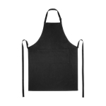 Schort van katoen en polyester met verstelbare band 240 g/m² kleur zwart tweede weergave voorkant