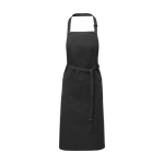 Schort van katoen en polyester met verstelbare band 240 g/m² kleur zwart