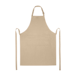 Schort van katoen en polyester met verstelbare band 240 g/m² kleur ivoor tweede weergave voorkant