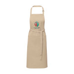 Schort van katoen en polyester met verstelbare band 240 g/m² kleur ivoor