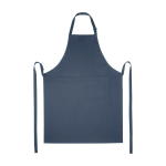 Schort van katoen en polyester met verstelbare band 240 g/m² kleur cyaan blauw tweede weergave voorkant