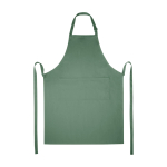 Schort van katoen en polyester met verstelbare band 240 g/m² kleur pastel groen tweede weergave voorkant