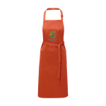 Schort van katoen en polyester met verstelbare band 240 g/m² kleur zalm