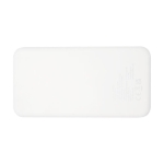 Ultradunne en lichtgewicht powerbank dubbele USB A-poorten 4.000 mAh kleur wit tweede weergave achterkant