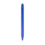 Pen van gerecycled papier met matte afwerking kleur blauw tweede weergave achterkant
