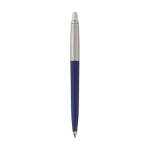 Premium pen met houder van gerecycled roestvrij staal Parker Jotter kleur marineblauw tweede weergave achterkant