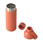 Thermosfles van staal en kunststof met glazen dop 500 ml Ocean Bottle kleur rood tweede weergave