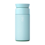 Thermoskan van rvs en recycled materiaal Ocean Bottle 350 ml kleur pastel blauw