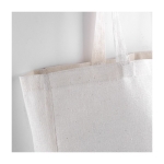 Tas van katoen en synthetische vezels met lange hengsels 130 g/m2 kleur naturel derde weergave