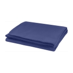 Polyester deken met bijpassend borduursel ca. 150g/m2 kleur blauw derde weergave
