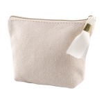 Portemonnee van gerecycled katoen met trekkoord, 280 g/m2 kleur wit tweede weergave