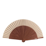 Stoffen waaier met natuurlijke donker houten details kleur naturel met afdrukgebied