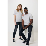 T-shirt van gerecycled en biologisch katoen 180 g/m2 Iqoniq Manuel kleur lichtgrijs gemarmerd weergave met model