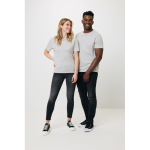 T-shirt van gerecycled en biologisch katoen 180 g/m2 Iqoniq Manuel kleur lichtgrijs gemarmerd tweede weergave met model