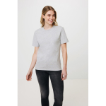 T-shirt van gerecycled en biologisch katoen 180 g/m2 Iqoniq Manuel kleur lichtgrijs gemarmerd derde weergave met model