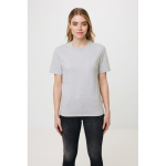 T-shirt van gerecycled en biologisch katoen 180 g/m2 Iqoniq Manuel kleur lichtgrijs gemarmerd vijfde weergave met model