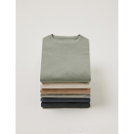 T-shirt van gerecycled en biologisch katoen 180 g/m2 Iqoniq Manuel kleur lichtgrijs gemarmerd sfeer weergave 2