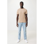 T-shirt van gerecycled en biologisch katoen 180 g/m2 Iqoniq Manuel kleur lichtbruin