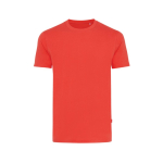 T-shirt van gerecycled en biologisch katoen casual fit 180 g/m2 Iqoniq kleur rood