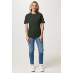 T-shirt van gerecycled en biologisch katoen casual fit 180 g/m2 Iqoniq kleur khaki weergave met model