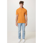 Regular fit piqué polo van eco-katoen 220 g/m2 Iqoniq Yosemite kleur oranje weergave met model