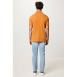 Regular fit piqué polo van eco-katoen 220 g/m2 Iqoniq Yosemite kleur oranje tweede weergave met model