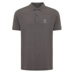 Regular fit piqué poloshirt van eco-katoen 220 g/m² Iqoniq Yosemite kleur mat zilver weergave met logo