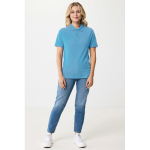 Regular fit piqué polo van eco-katoen 220 g/m2 Iqoniq Yosemite kleur cyaan blauw weergave met model