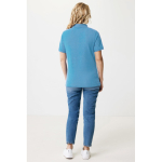 Regular fit piqué polo van eco-katoen 220 g/m2 Iqoniq Yosemite kleur cyaan blauw tweede weergave met model