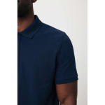 Regular fit piqué polo van eco-katoen 220 g/m2 Iqoniq Yosemite kleur marineblauw