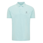 Regular fit piqué poloshirt van eco-katoen 220 g/m² Iqoniq Yosemite kleur mintgroen weergave met logo