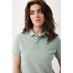 Regular fit piqué polo van eco-katoen 220 g/m2 Iqoniq Yosemite kleur olijfgroen tweede weergave met model