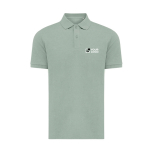 Regular fit piqué polo van eco-katoen 220 g/m2 Iqoniq Yosemite kleur olijfgroen met afdrukgebied