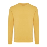 Sweatshirt van ecokatoen, casual fit, met ronde hals Iqoniq 340 g/m2 kleur geel