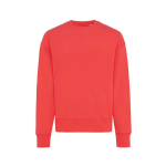 Oversized sweatshirt van ecokatoen 340 g/m2 Iqoniq kleur rood