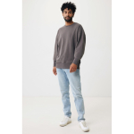 Oversized sweatshirt van ecokatoen 340 g/m2 Iqoniq kleur mat zilver weergave met model