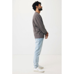 Oversized sweatshirt van ecokatoen 340 g/m2 Iqoniq kleur mat zilver derde weergave met model