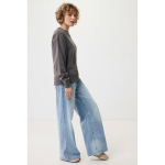 Oversized sweatshirt van ecokatoen 340 g/m2 Iqoniq kleur mat zilver