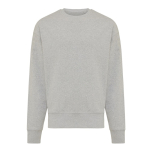 Oversized sweatshirt van ecokatoen 340 g/m2 Iqoniq kleur lichtgrijs