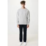 Oversized sweatshirt van ecokatoen 340 g/m2 Iqoniq kleur lichtgrijs tweede weergave met model