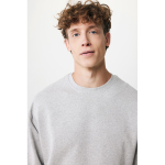 Oversized sweatshirt van ecokatoen 340 g/m2 Iqoniq kleur lichtgrijs vijfde weergave met model