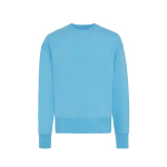 Oversized sweatshirt van ecokatoen 340 g/m2 Iqoniq kleur cyaan blauw