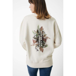 Oversized sweatshirt van ecokatoen 340 g/m2 Iqoniq kleur naturel