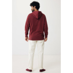 Eco-katoenen sweatshirt met rits, slim fit, Iqoniq 340 g/m2 kleur bordeaux derde weergave met model